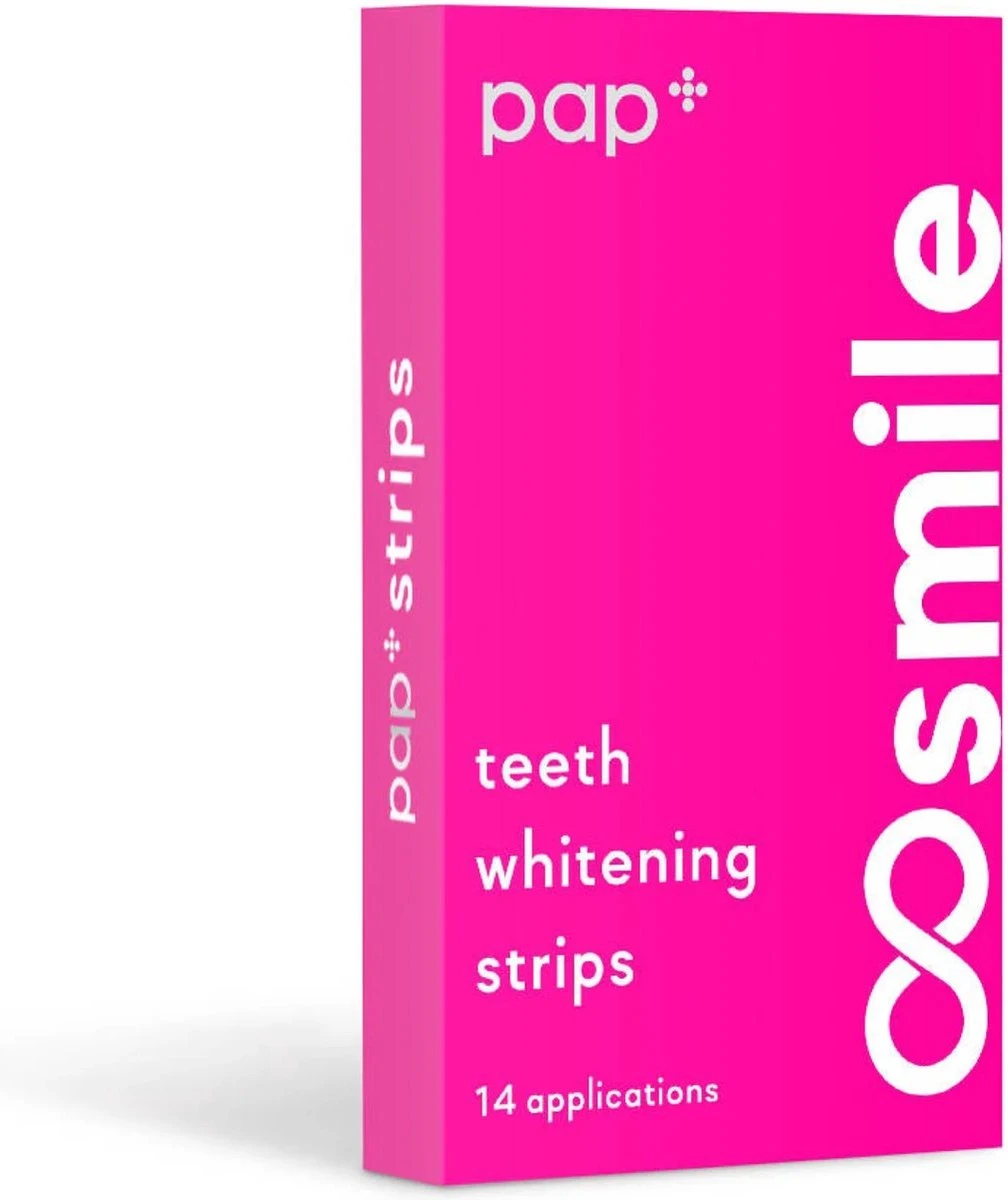 Teeth Whitening Strips - PAP+ - Professionele Tandenbleek Strips - Tanden Bleken - Wittere Tanden - Tand & Tandvlees Vriendelijk - Zonder Peroxide - Gemakkelijk & Overal Te Gebruiken - Pap Tanden Whitening Strips - Afbeelding 6