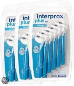 Interprox Plus Conical - 3 Tot 5 Mm - Blauw 3 X 6 Stuks - Voordeelpakket