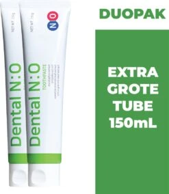 Dental N:O™ - 2x XL 150mL - Tandvlees Herstel Tandpasta - Groene Thee , Propolis , Eucalyptus, Aloe Vera & Meer - Tandvleesontsteking - Zonder Fluoride - Voordeelverpakking Tandpasta - KOMBUCHA