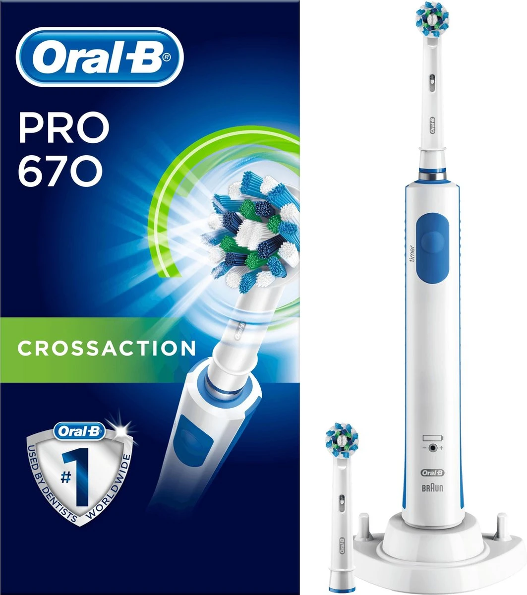 Oral B Oral-B PRO 670 CrossAction - Elektrische Tandenborstel - Met 2 Opzetborstels - Afbeelding 7