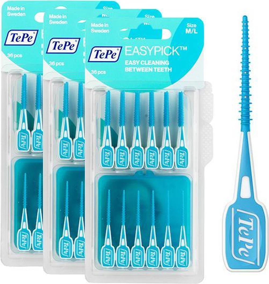 Tepe Easypick Ragers M/L - Turquoise - 3x36 Stuks - Afbeelding 3