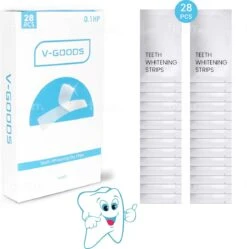 V-Goods Premium Whitening Strips - Tandenbleek Strips - Wittere Tanden - 28x Tandenbleek Strips DIRECT Resultaat - Tandenbleekset - Whitening - Tandenblekers