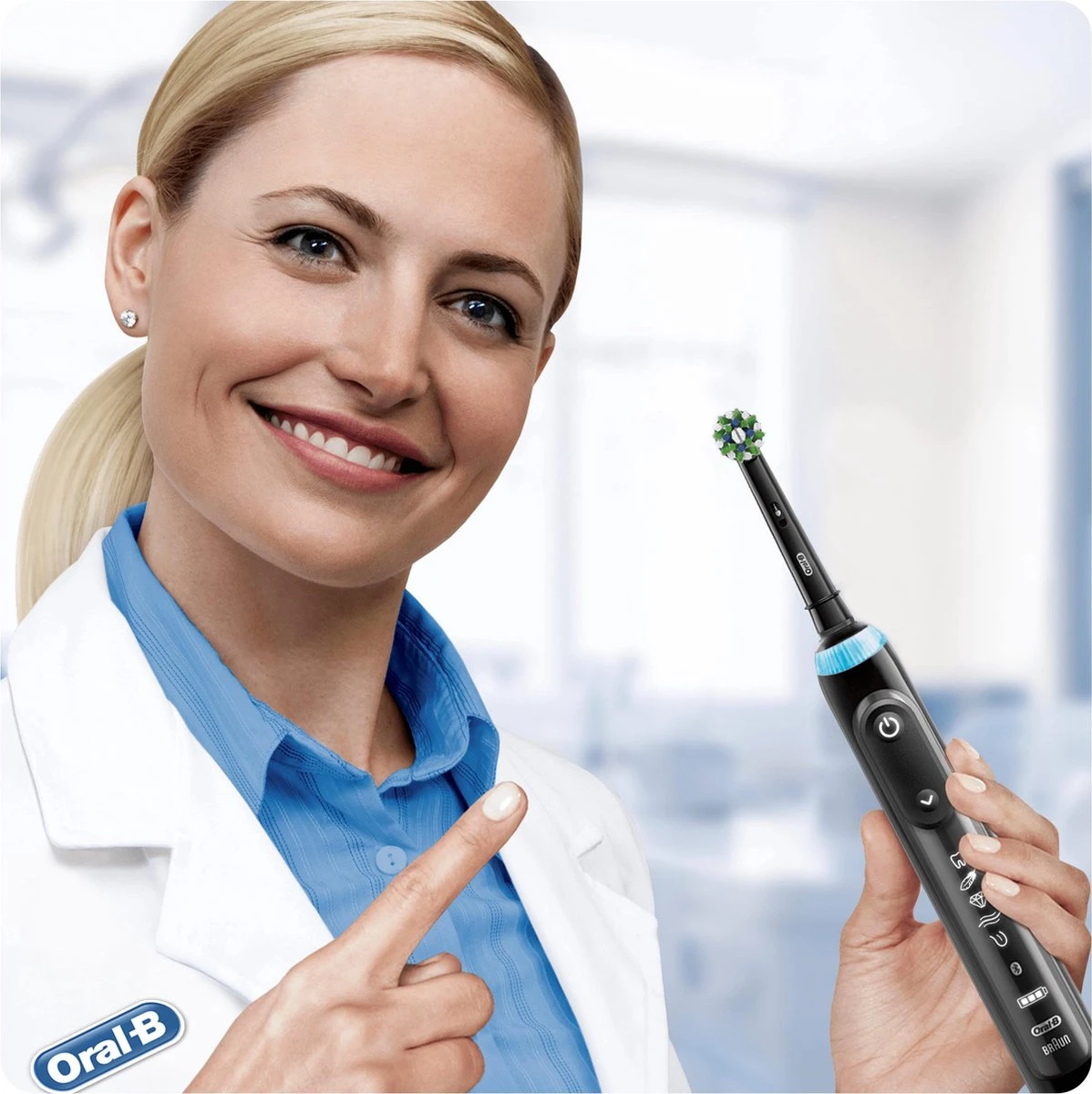 Oral B Oral-B CrossAction - Met CleanMaximiser-technologie - Opzetborstels - Zwart - 8 Stuks - Afbeelding 5