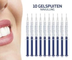 Merkloos Tanden Bleekset Navulling - 10 Effectieve Bleekgel Spuiten - Effectieve Gelspuiten - Tandenbleekset - Zonder Peroxide (0%) - Witte Tanden - Veilig Thuis Tanden Bleken Met Gel - Tandenbleker