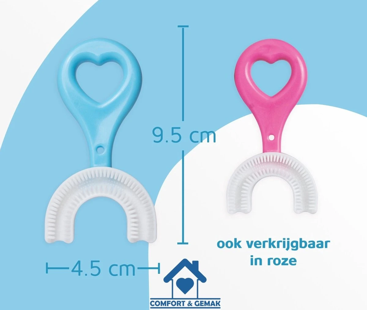 Tandenborstel Voor Baby En Kind - Eenvoudig, Hygiënisch En De Oplossing Voor Tandenpoetsen Bij Kinderen - BPA Vrij – BLAUW - Afbeelding 6