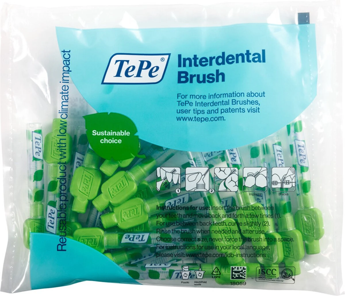 TePe Interdentale Ragers Original Groen ISO Maat 5 – 0,8 Mm (20 Stuks) - Afbeelding 4
