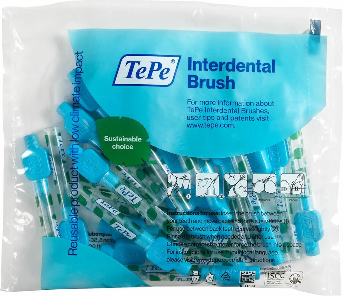TePe Interdentale Ragers Original Blauw ISO Maat 3 – 0,6 Mm (20 Stuks)