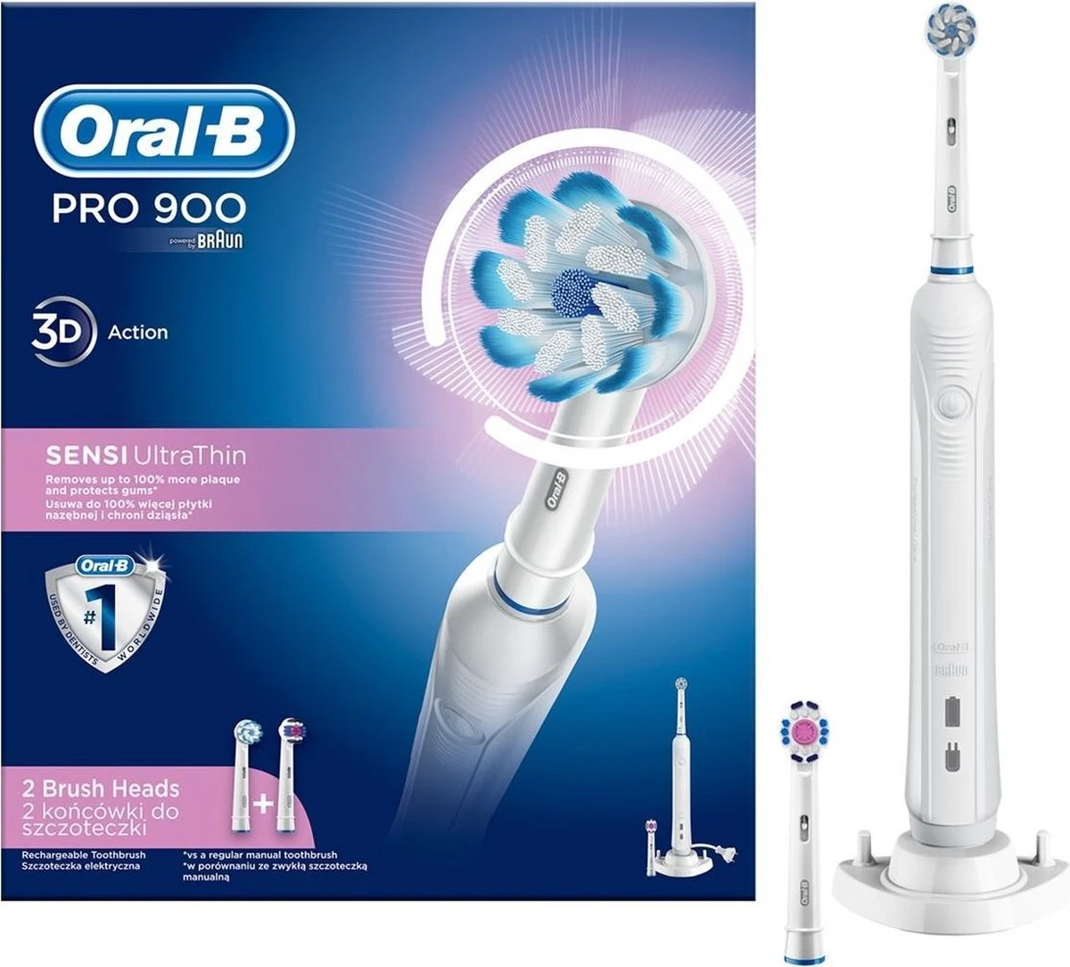 Oral B Oral-B Pro 900 - Elektrische Tandenborstel - Wit - Afbeelding 10
