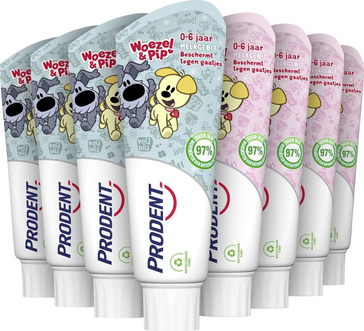 Prodent Kids 0-6 Jaar Woezel & Pip Tandpasta - 12 X 75 Ml - Voordeelverpakking
