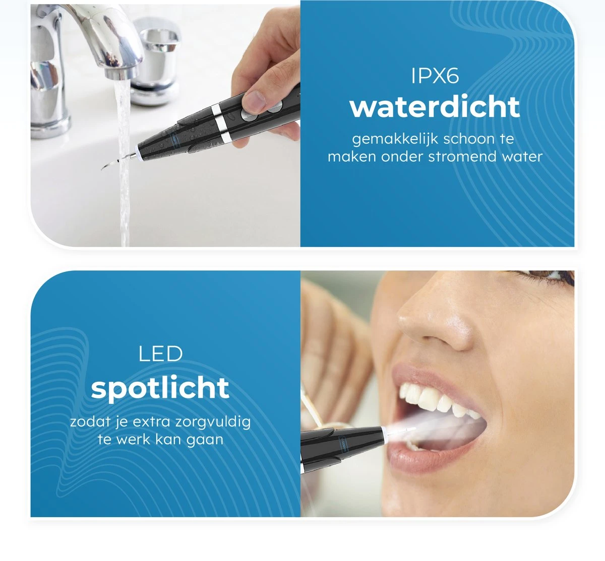 V-Goods Premium Sonische Tandsteen Verwijderaar - 5 Standen - Inclusief Tandarts Set - 3 Opzetstukken - Tandplak - Afbeelding 7