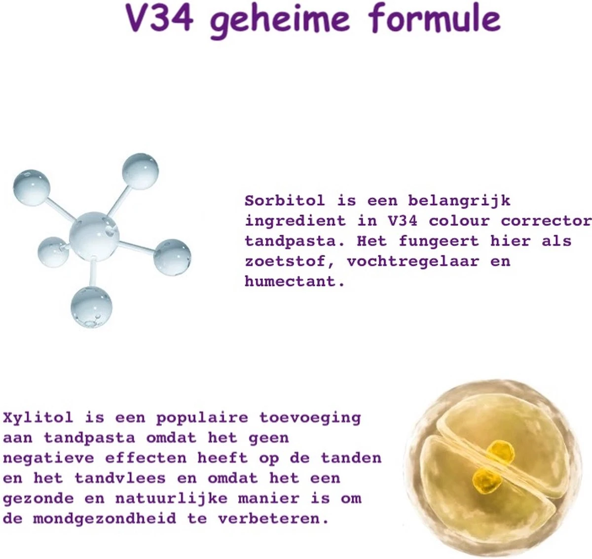 Tandpasta V34 Colour Corrector - Paarse Tandpasta - Tandenblekers - Hismile - Afbeelding 2
