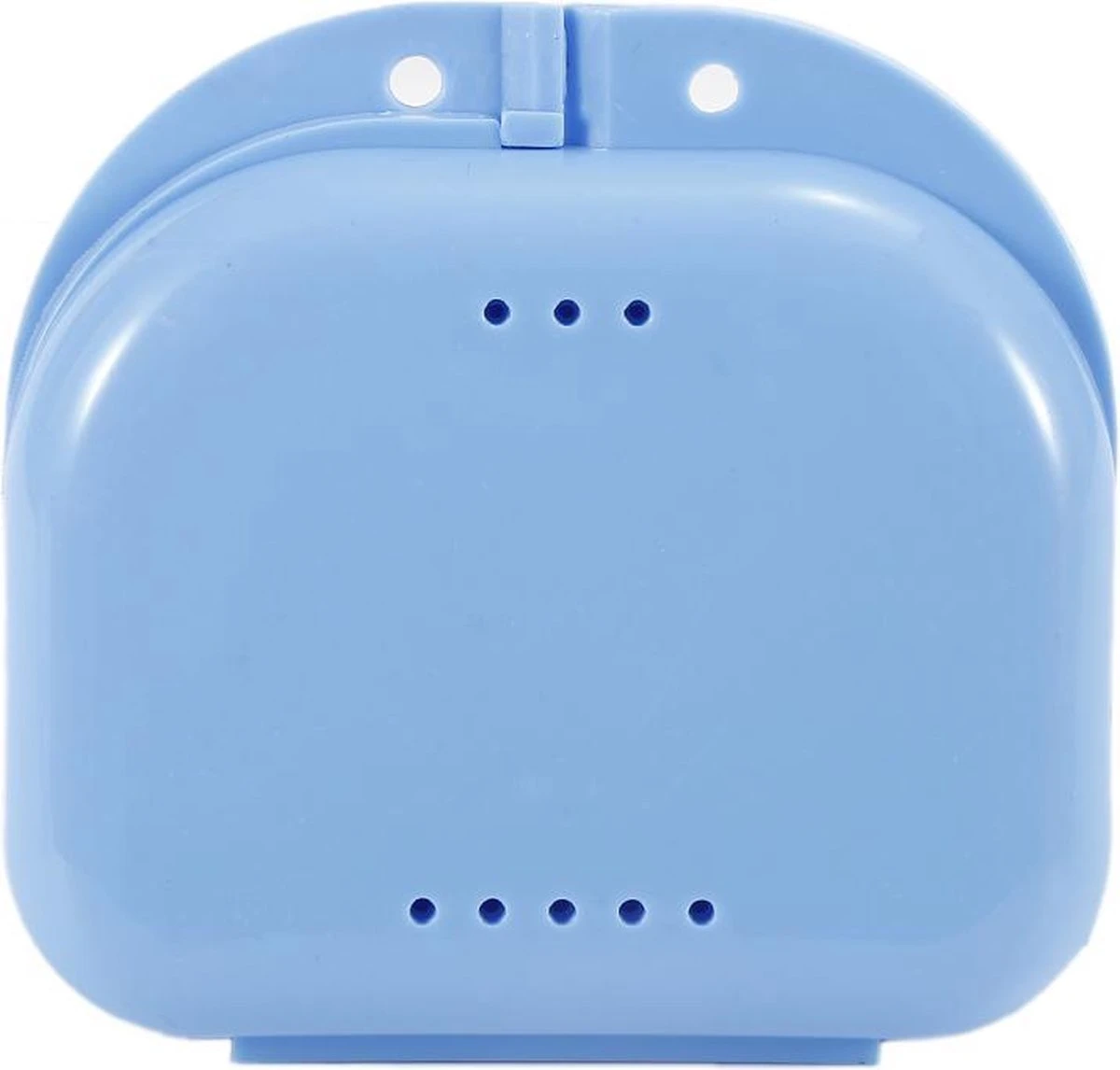 Merkloos Beugelbakje - Gebitsbakje - Retainer Case - Mond Guard Case - Orthodontische Prothese Opslag - Container - Met Air Vent Gaten - Blauw - Afbeelding 2