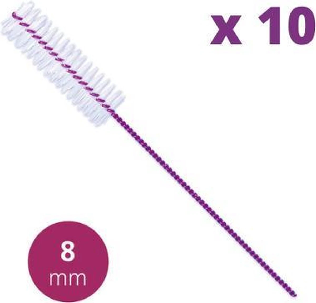 Lactona Interdentaal Ragers - Large 8mm - Violet - 2 Gripzak X 5 Stuks - Voordeelpakket