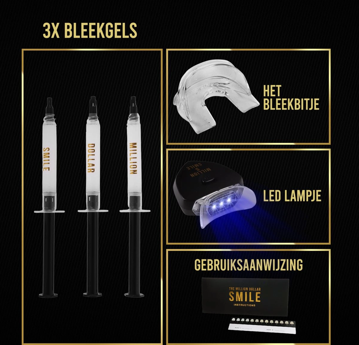 The Million Dollar Smile® Tandenbleekset Geschikt Voor Gevoelige Tanden - Zonder Peroxide (0%) - Wittere Tanden - 100% Natuurlijk - Tanden Bleken - Tandenblekers - Teeth Whitening Kit - Geen Gevoelige Tanden - Afbeelding 11