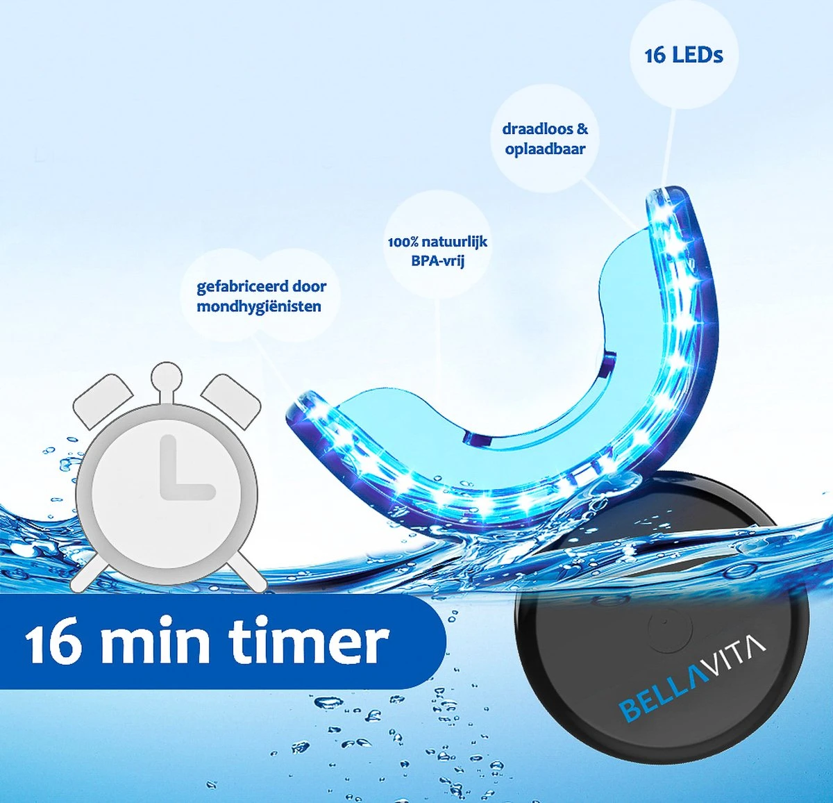 BELLAVITA Tandenbleekset - Tanden Bleken - Teeth Whitening Kit - Tandenblekers - 4 Gelpennen - Zonder Peroxide - 100% Natuurlijk - Witte Tanden - Afbeelding 2