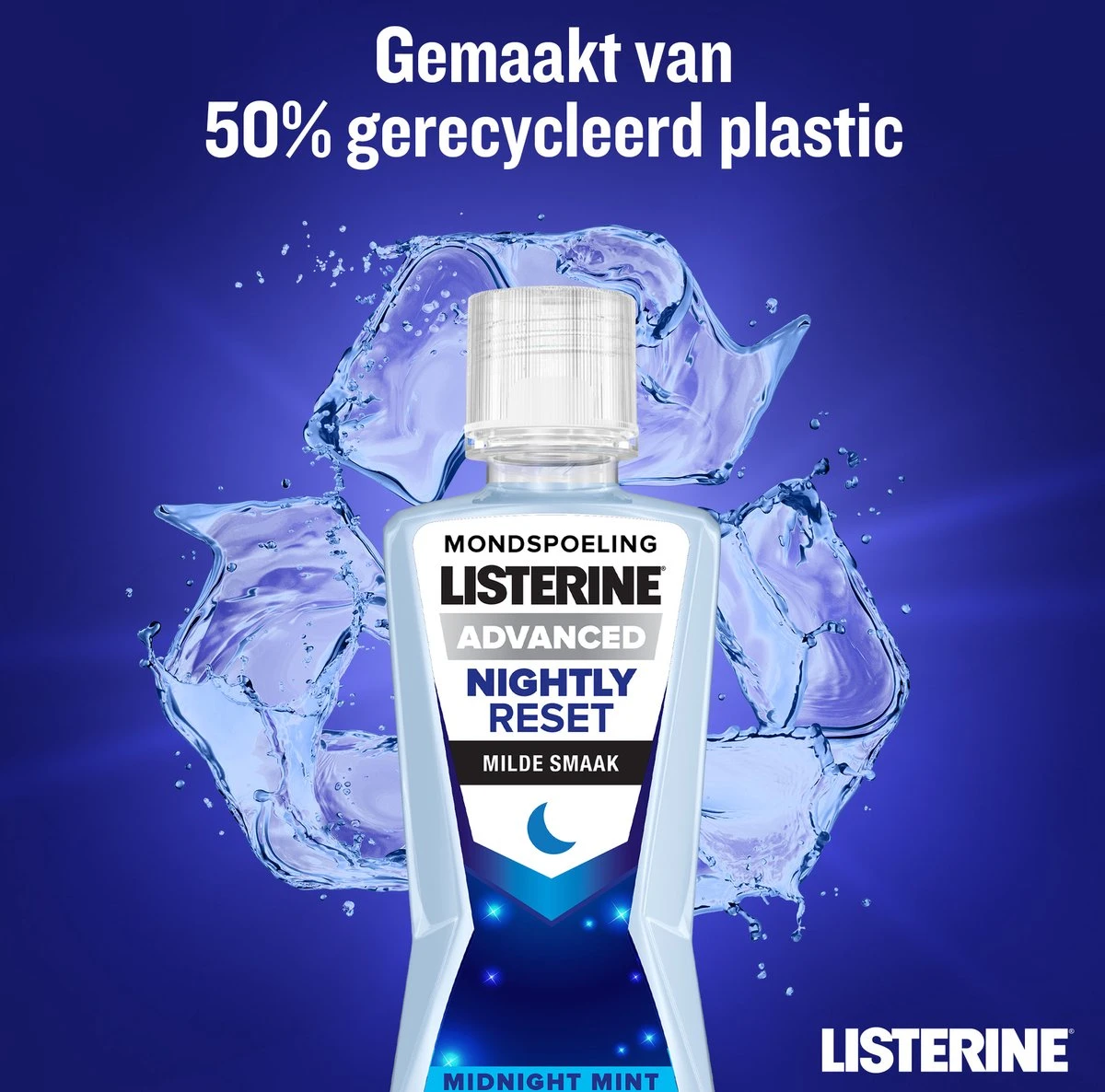 LISTERINE Nightly Reset Milde Smaak, Mondspoeling Met RAPID-FUSHION -technologie Voor Gebruik Tijdens De Nacht, Hermineraliseert Het Tandglazuur, 3 X 400 Ml - Afbeelding 8
