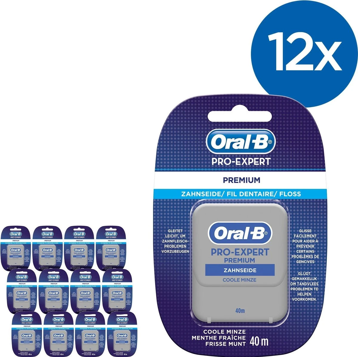Oral B Oral-B Pro-Expert Premium - Voordeelverpakking 12x40m - Flosdraad - Afbeelding 5
