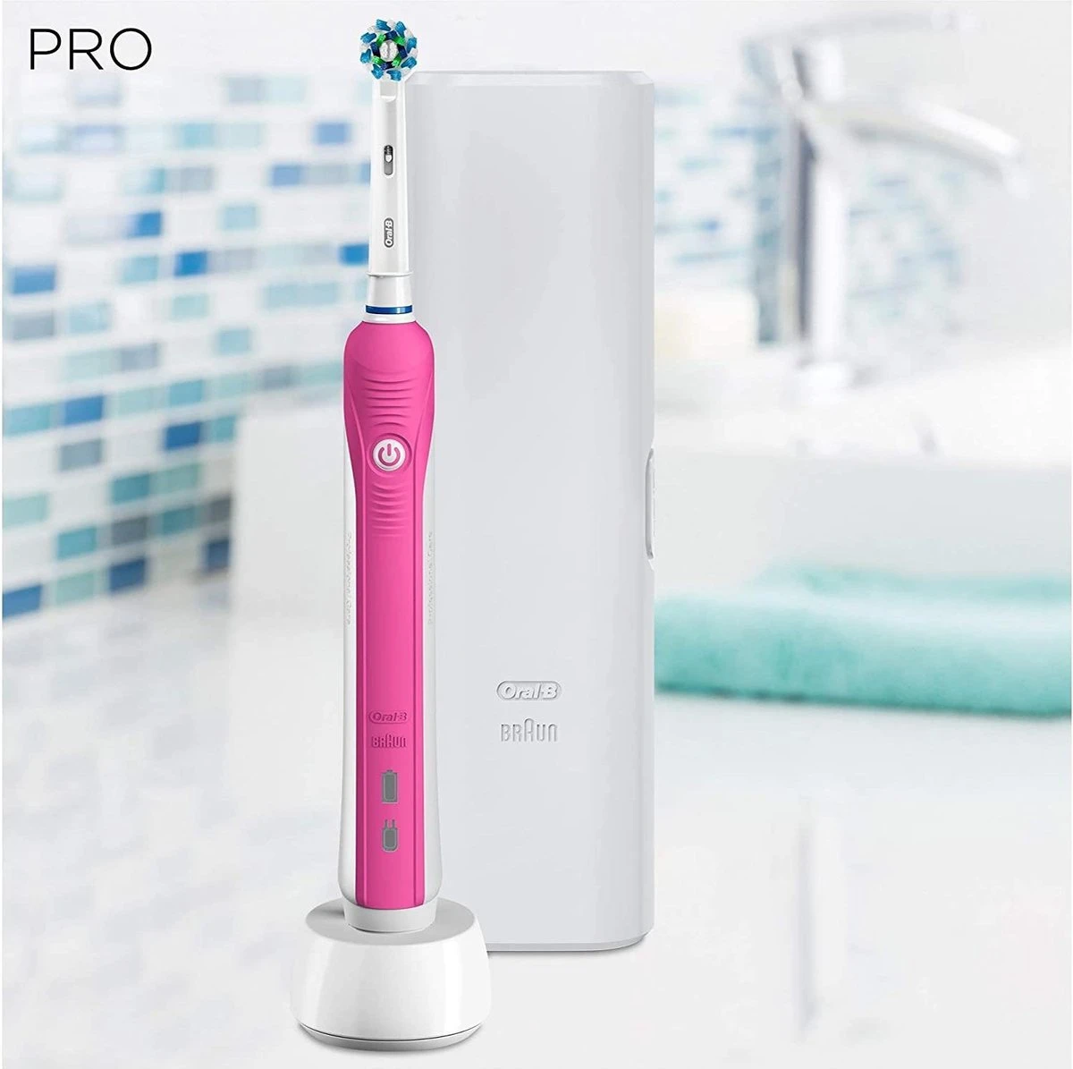 Oral B Oral-B Pro CrossAction 750 - Elektrische Tandenborstel - Roze - Afbeelding 2