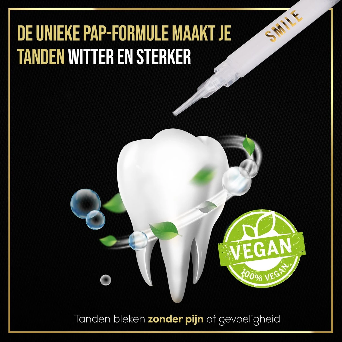 The Million Dollar Smile® Tandenbleekset Geschikt Voor Gevoelige Tanden - Zonder Peroxide (0%) - Wittere Tanden - 100% Natuurlijk - Tanden Bleken - Tandenblekers - Teeth Whitening Kit - Geen Gevoelige Tanden - Afbeelding 6