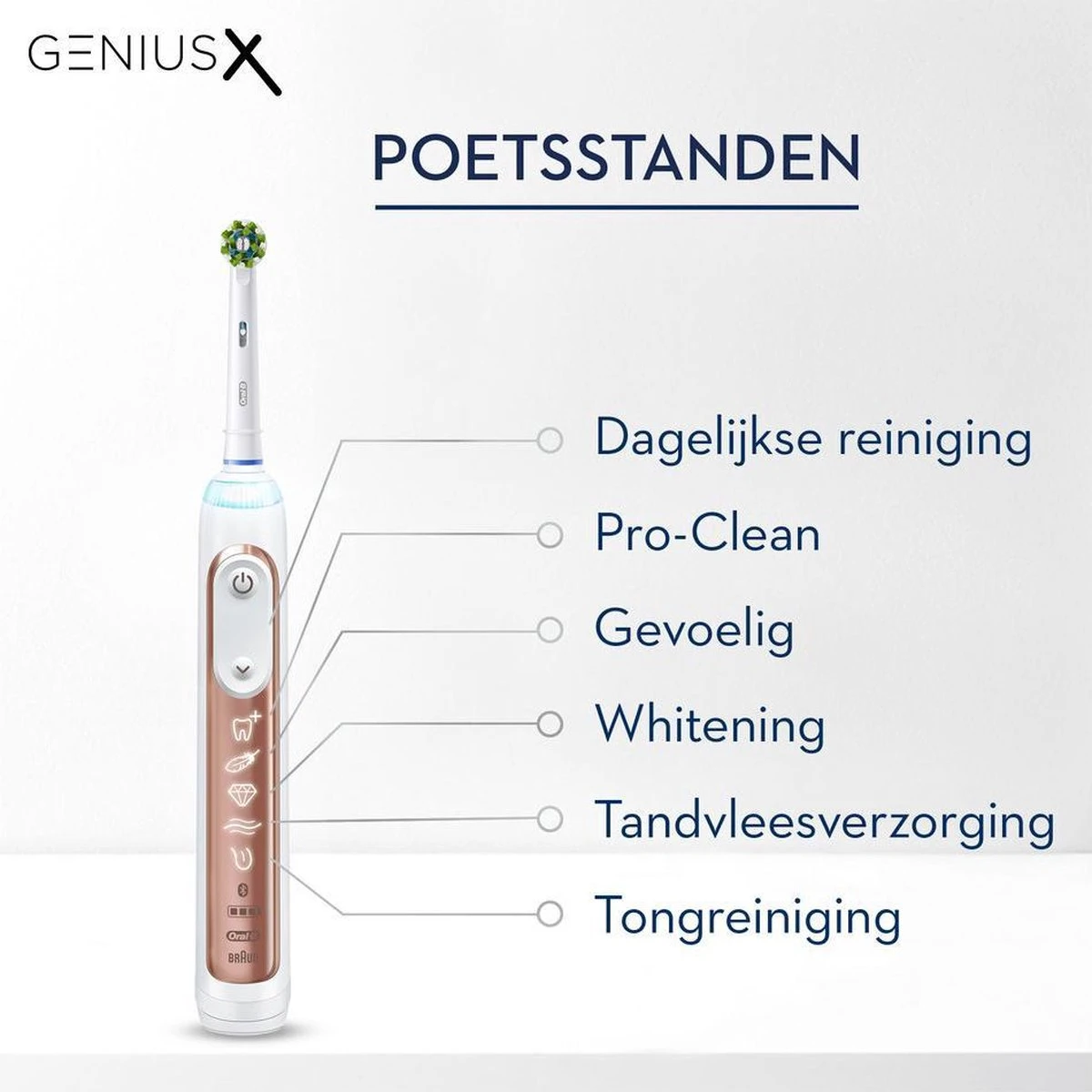 Oral B Oral-B Genius X Elektrische Tandenborstel Rosegold - Afbeelding 2