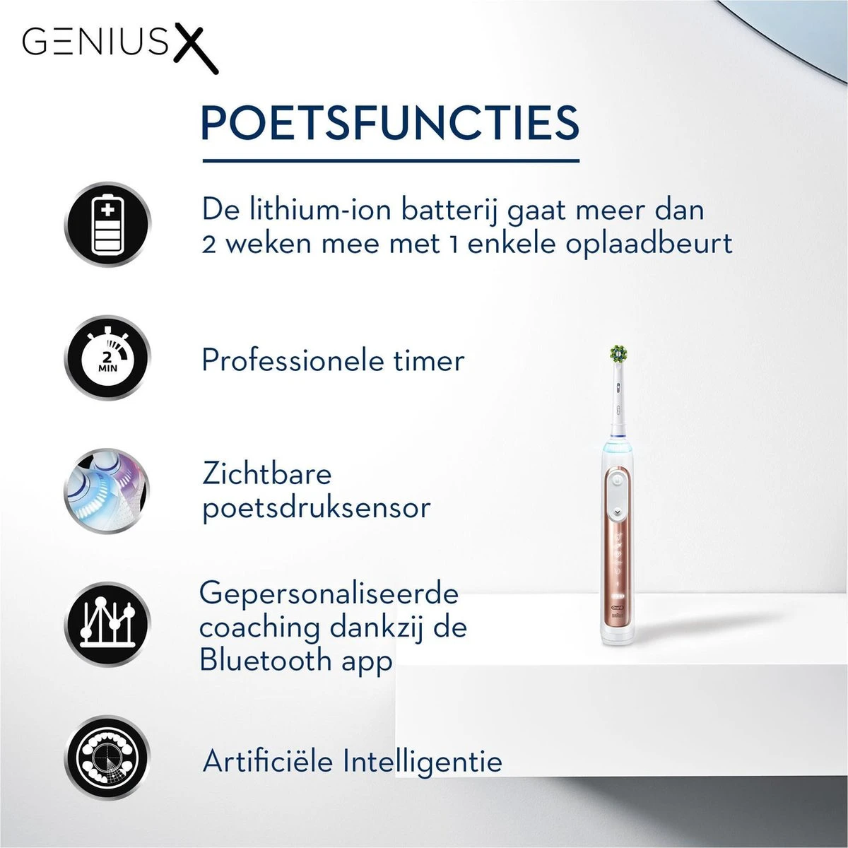 Oral B Oral-B Genius X Elektrische Tandenborstel Rosegold - Afbeelding 6