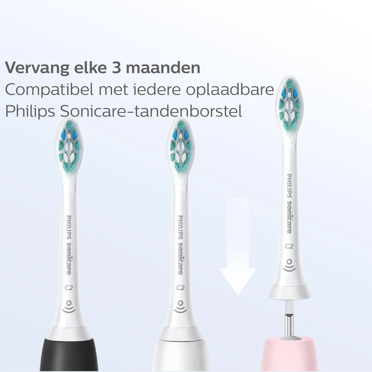 Philips Sonicare W2 Optimal White HX6068/13 - Opzetborstels - 8 Stuks - Afbeelding 7