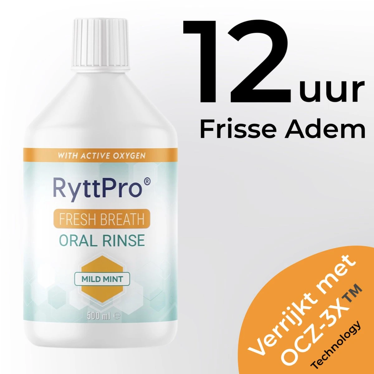 RyttPro® Mondwater Slechte Adem (500 ML) Gezond Tandvlees - Actieve Zuurstof - Afbeelding 2