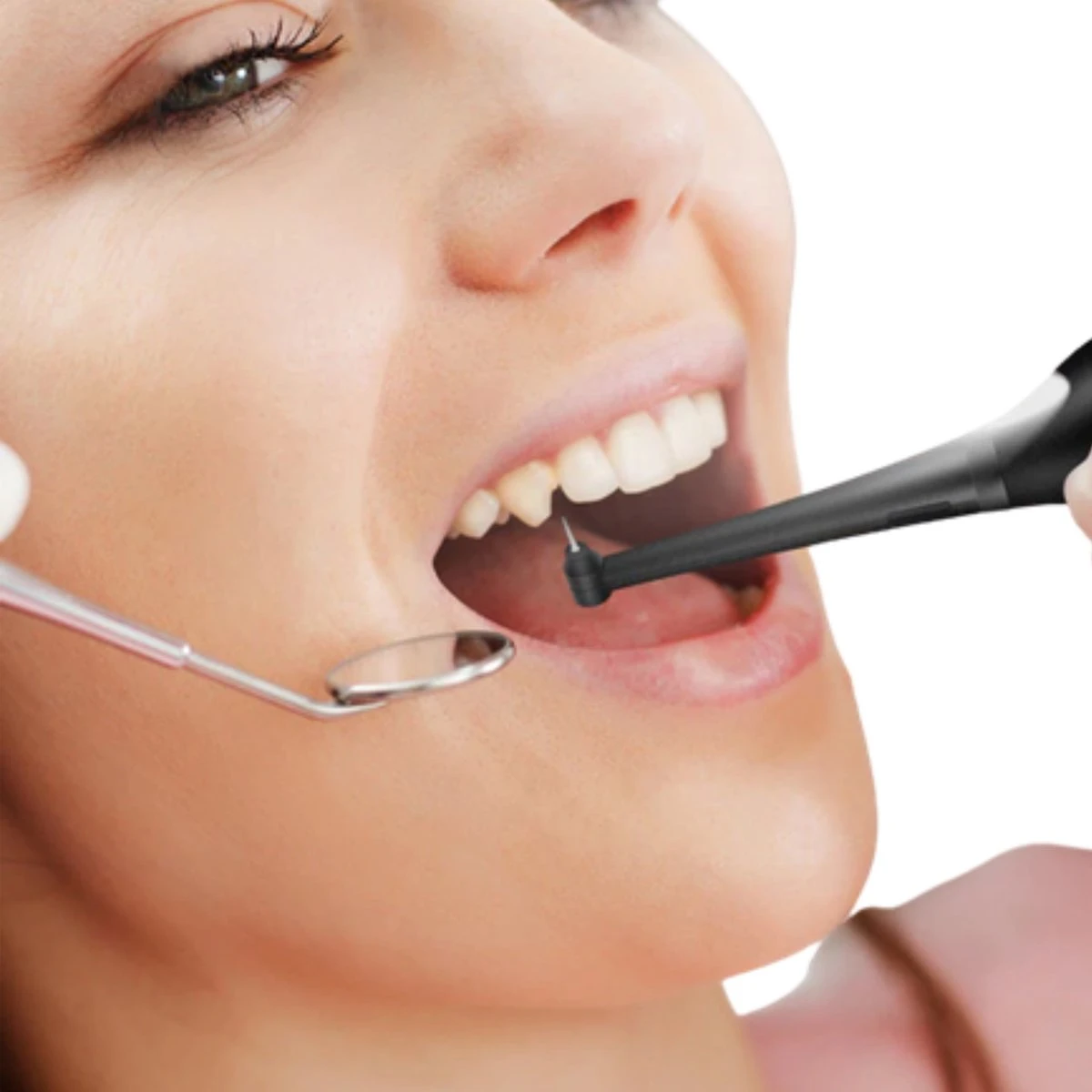 BOME Tandsteen Verwijderaar - 3 Opzetstukken - Tandplak Verwijderaar - Inclusief Spiegel En Pincet - 3 Standen - Afbeelding 3