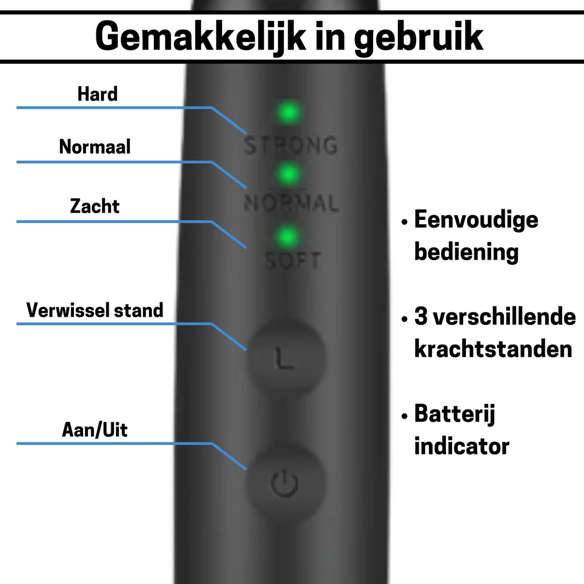 BOME Tandsteen Verwijderaar - 3 Opzetstukken - Tandplak Verwijderaar - Inclusief Spiegel En Pincet - 3 Standen - Afbeelding 6