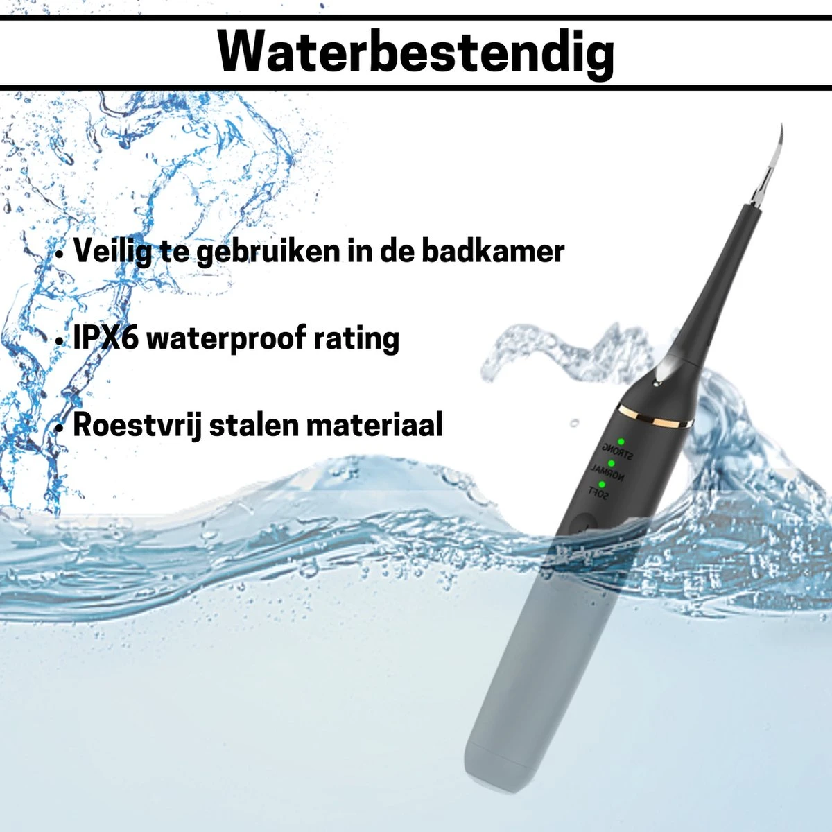 BOME Tandsteen Verwijderaar - 3 Opzetstukken - Tandplak Verwijderaar - Inclusief Spiegel En Pincet - 3 Standen - Afbeelding 7