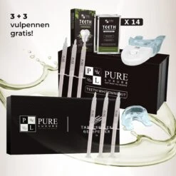 Tandenbleekset INCL. 14 Whitening Strips En 6 Gelpennen - ZONDER PEROXIDE - Teeth Whitening Kit - Tandenbleekset Met Ebook En Nederlandse Handleiding - Tandenblekers - Valentijnsdag Cadeau