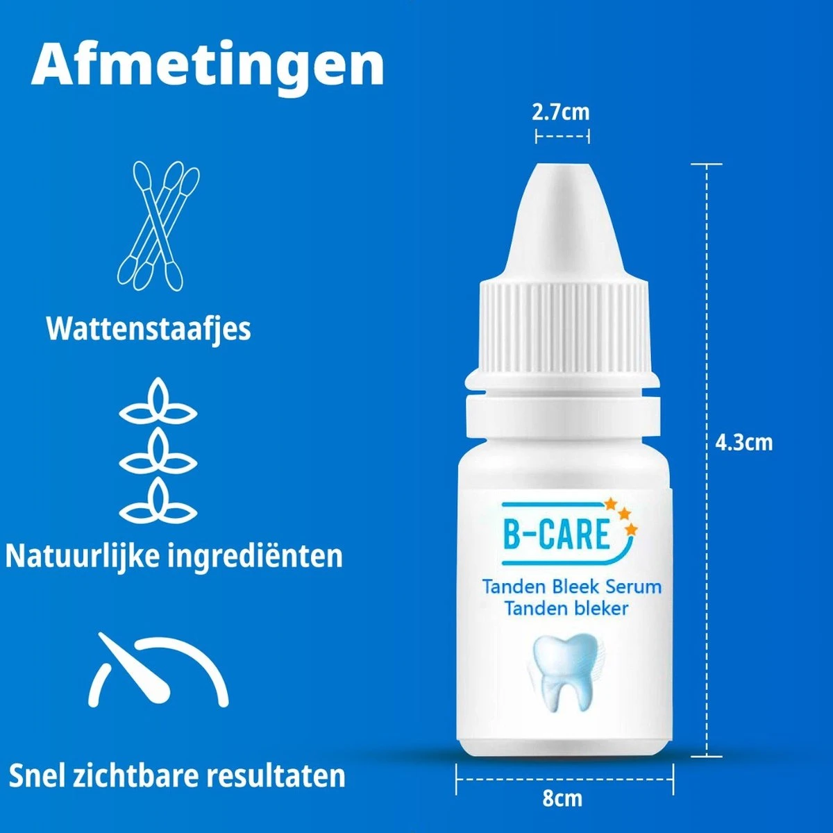 B-care Tanden Bleker – Wittere Tanden – Teeth Whitening Strips – Professioneel Resultaat - Tandsteen Verwijderaar - Zonder Peroxide - Tandenbleekset - Tanden Bleken - Afbeelding 4