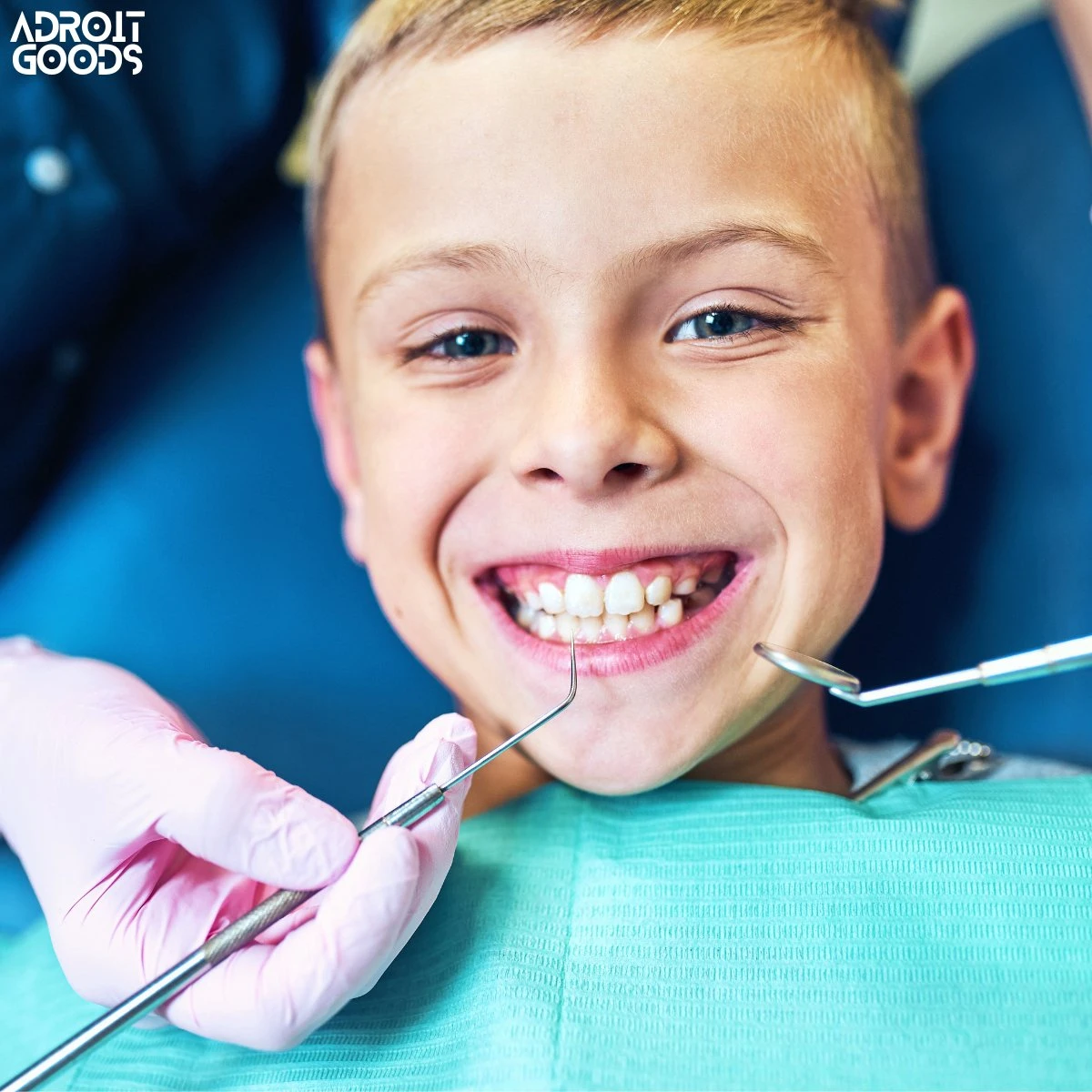 AdroitGoods 7 Delige RVS Tandarts Setje - Incl Haakje En Spiegel - Tandenstokers - Tandplak - Gebit Verzorging Setje - Afbeelding 2