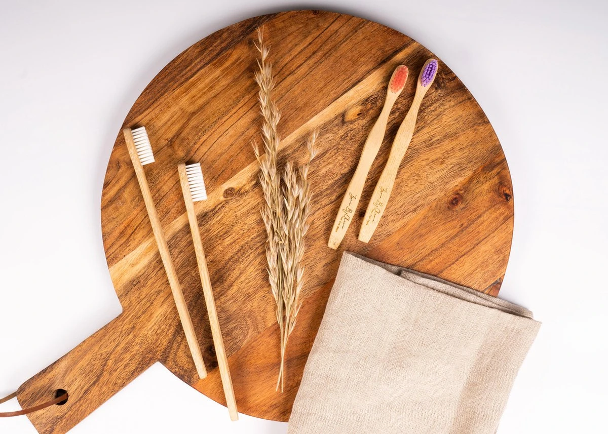 Bamboe Tandenborstel By Olive 4 St. Genummerd 100% Moso Bamboo - Afbeelding 10