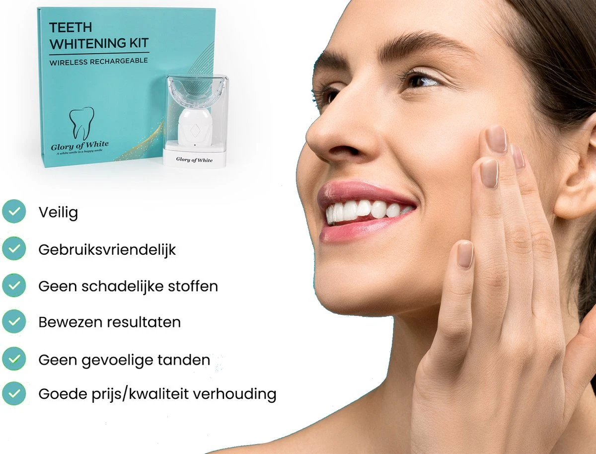 Tandenbleker Premium - Glory Of White - Professionele Tandenbleekset - Wittere Tanden - Tanden Bleken - Teeth Whitening - Zonder Peroxide - Afbeelding 3