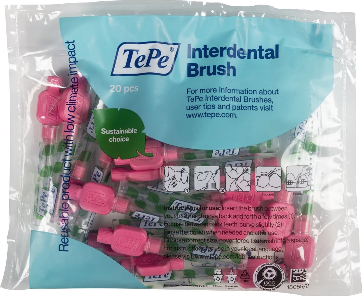 TePe Interdentale Ragers Original Roze ISO Maat 0 – 0,4 Mm (20 Stuks) - Afbeelding 4