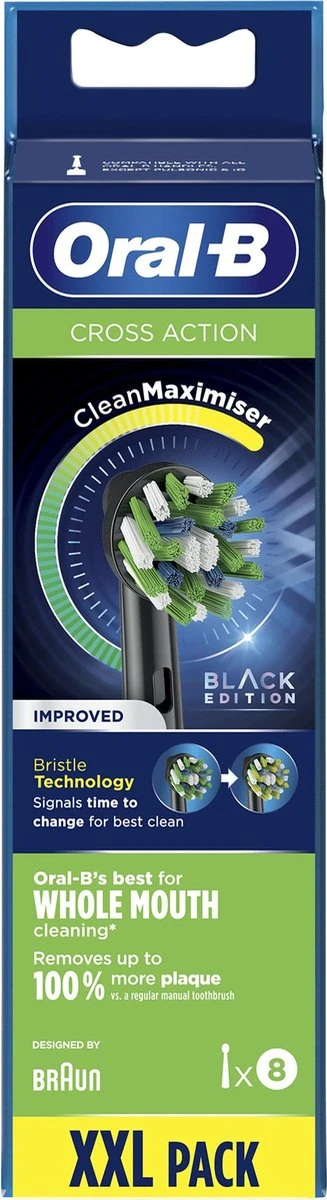Oral B Oral-B CrossAction - Met CleanMaximiser-technologie - Opzetborstels - Zwart - 8 Stuks - Afbeelding 8