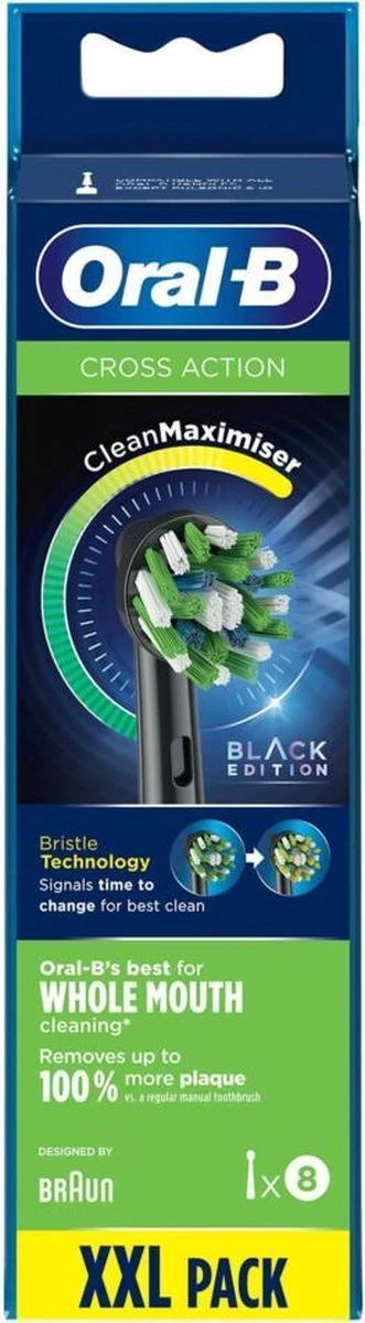 Oral B Oral-B CrossAction - Met CleanMaximiser-technologie - Opzetborstels - Zwart - 8 Stuks - Afbeelding 4