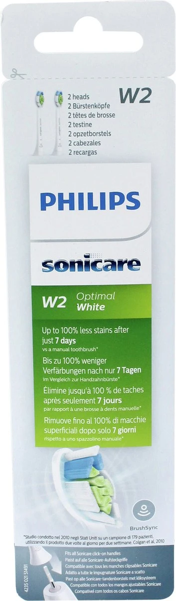 Philips Sonicare W2 Optimal White HX6062/10 - Opzetborstel - 2 Stuks - Afbeelding 15