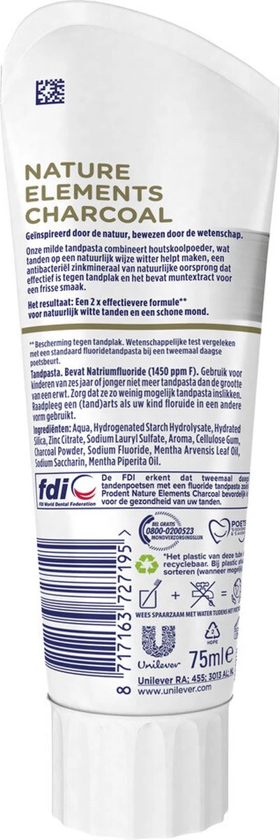 Prodent Charcoal Whitening & Detox Tandpasta - 12 X 75 Ml - Voordeelverpakking - Afbeelding 8