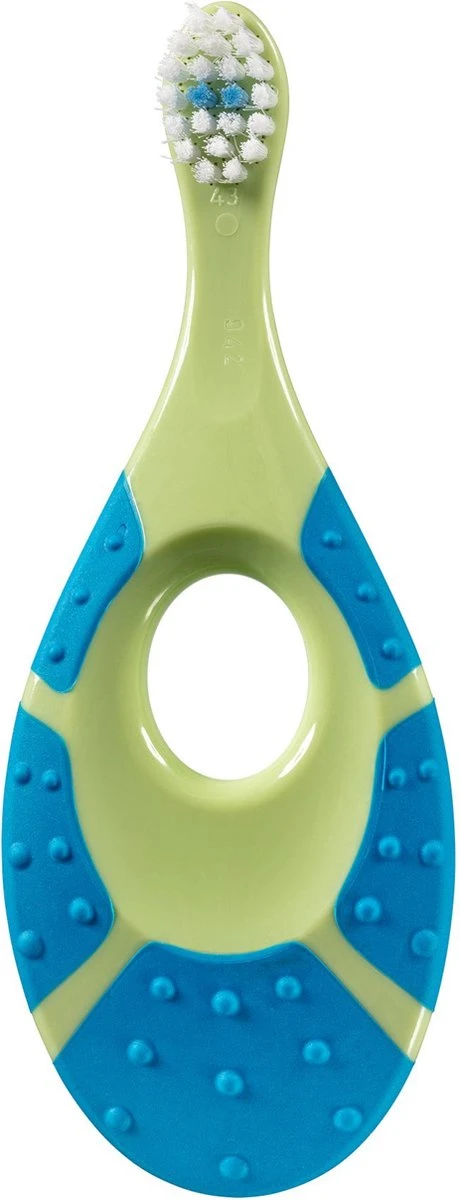 1x Jordan Tandenborstel Step By Step 0-2 Jaar Blauw/Groen/Oranje - Afbeelding 2