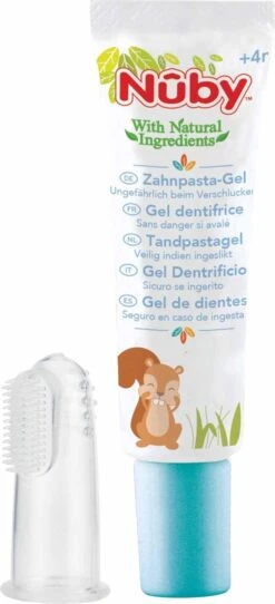 Nûby - Tandpasta Gel Voor Baby & Vingertandenborsteltje - 20g - 4m+