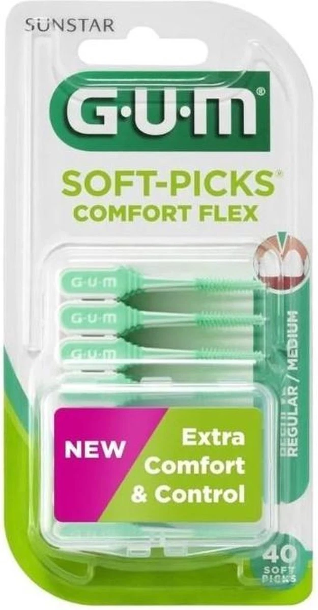 GUM® GUM Soft Picks Comfort Flex Regular Mint - 40st - Afbeelding 5