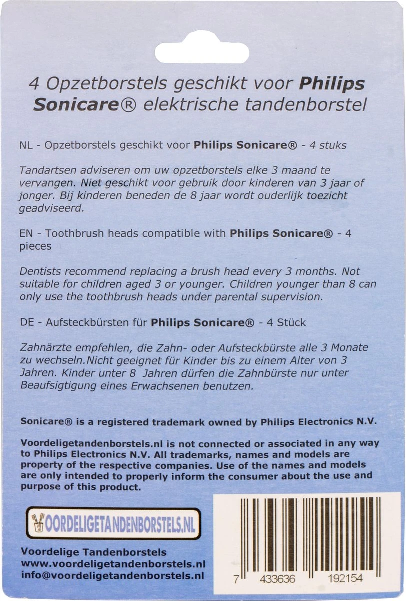 Merkloos 8 Opzetborstels Voor Philips Sonicare - Afbeelding 3
