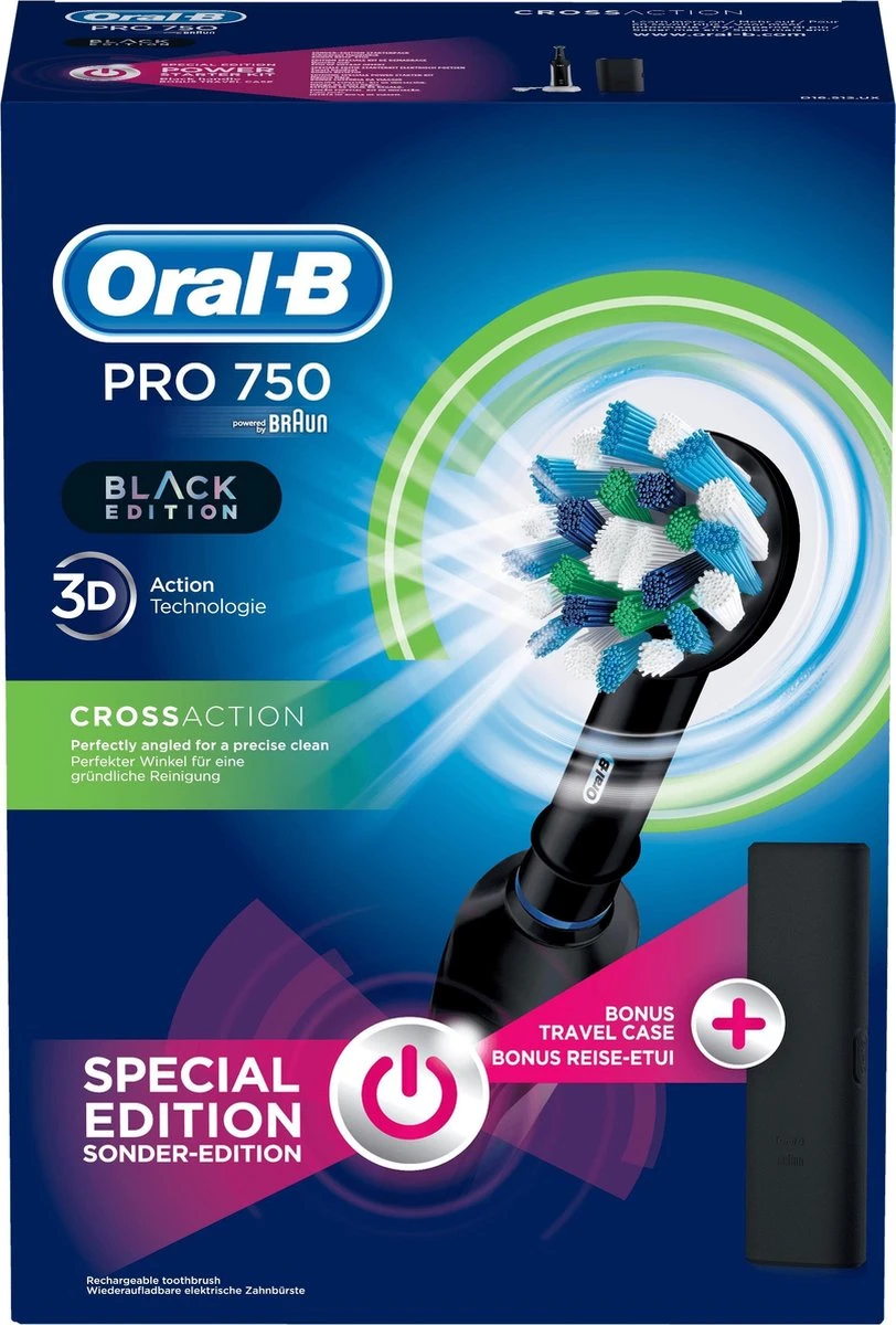 Oral B Oral-B PRO 750 - Elektrische Tandenborstel - Zwart - Afbeelding 4