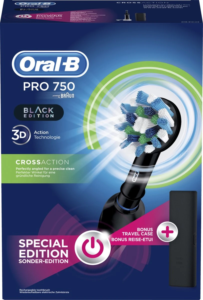 Oral B Oral-B PRO 750 - Elektrische Tandenborstel - Zwart - Afbeelding 20