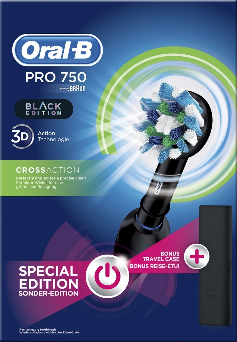 Oral B Oral-B PRO 750 - Elektrische Tandenborstel - Zwart - Afbeelding 2