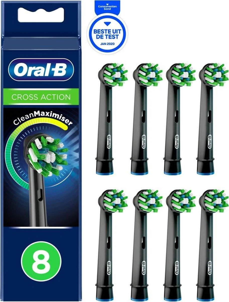 Oral B Oral-B CrossAction - Met CleanMaximiser-technologie - Opzetborstels - Zwart - 8 Stuks - Afbeelding 12