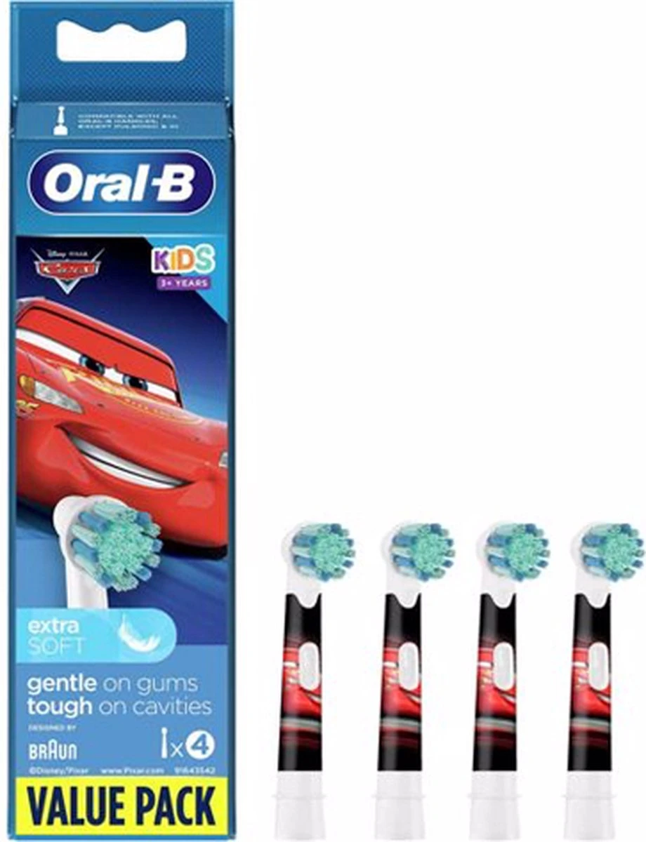 Oral B Oral-B Stages Power Kids Opzetborstels Cars - 4 Stuks - Afbeelding 2