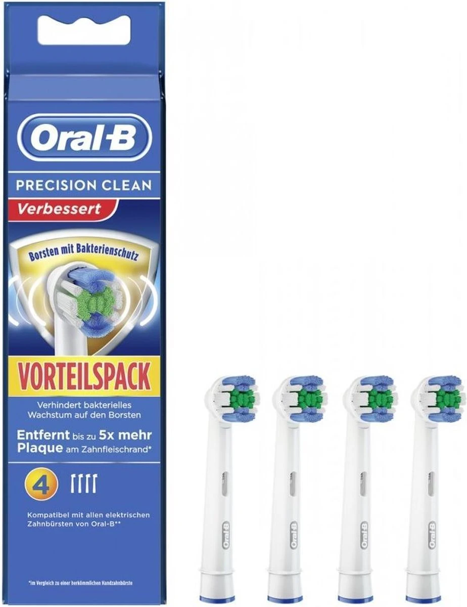 Braun Oral-B Precision Clean 4 Stuk(s) Wit Opzetborstel